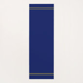 Golden Ship Wheel in Lotus op Navy Blue Yogamat