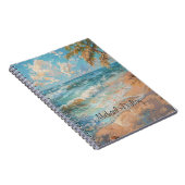 Golden Shore: Een oceanisch meesterwerk Beach Wave Notitieboek (Rechterzijde)