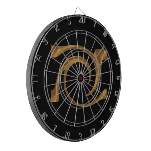 Golden siervissen dartbord (Voorkant Links)