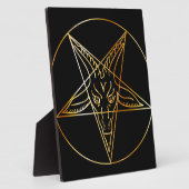Golden sigil van Baphomet Fotoplaat (Zijkant)