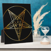 Golden sigil van Baphomet Fotoplaat (Zijkant)