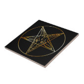 Golden sigil van Baphomet Tegeltje (Zijkant)