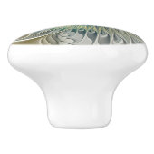 Golden Silver Fantasy abstract fractal Art Keramische Knop (Zijkant)