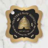 Golden Skep Honey Label Elaborate Gold Gradient (Voorkant)