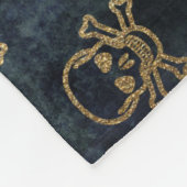 Golden Skull & Crossbones Fleece Blanket (Hoek)