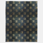 Golden Skull & Crossbones Fleece Blanket Deken (Voorkant)