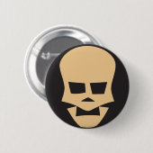 Golden skull ronde button 5,7 cm (Voorkant /achterkant)