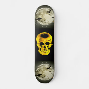 Golden Skull Skateboard