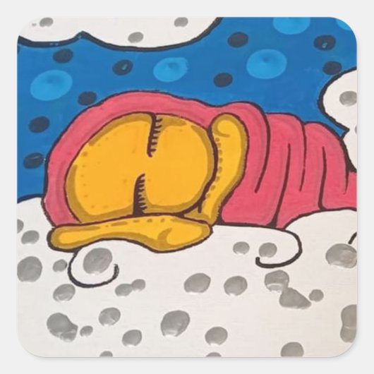 Golden Slumbers Vierkante Sticker (Voorkant)