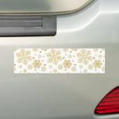 Golden sneeuwvlokken bumpersticker (Op auto)