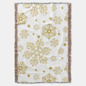 Golden sneeuwvlokken deken (Voorkant Verticaal)