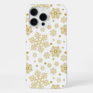 Golden sneeuwvlokken iPhone 16 pro max hoesje