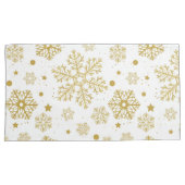 Golden sneeuwvlokken kussensloop (Voorkant-Rechts)