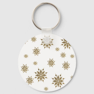 Golden sneeuwvlokken sleutelhanger