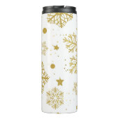 Golden sneeuwvlokken thermosbeker (Achterkant)