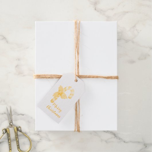 Golden Snoep kerst-rode baarmoeder Cadeaulabels (Met Koord)