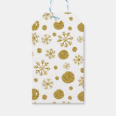 Golden Snow Flakes 1 Cadeaulabel (Voorkant)