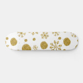 Golden Snow Flakes 1 Skateboard (Horizontaal)