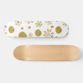 Golden Snow Flakes 1 Skateboard (Horizontaal)