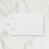 Golden Snow Flakes Merry kerst Cadeaulabels (Achterkant (horizontaal))