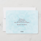 Golden Snowflake Crystals op Frost Merry-kerst Feestdagenkaart (Achterkant)