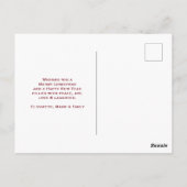 Golden Snowflake Crystals op Frosty Blue Back Briefkaart (Achterkant)