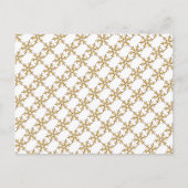 Golden Snowflake Design Briefkaart (Voorkant)