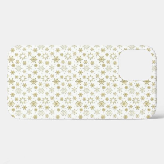 Golden Snowflake Design Phone Case (Achterkant (horizontaal))