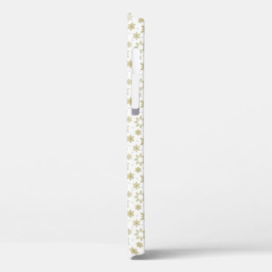 Golden Snowflake Design Phone Case (Achterkant / Links)