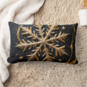 Golden Snowflake Glamour Throw Pillow Kussen (Deken)