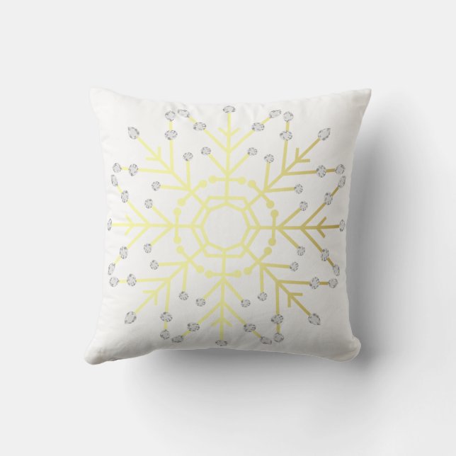 Golden Snowflake Kussen (Achterkant)
