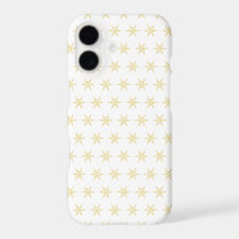 Golden Snowflake Star Pattern Phone Case