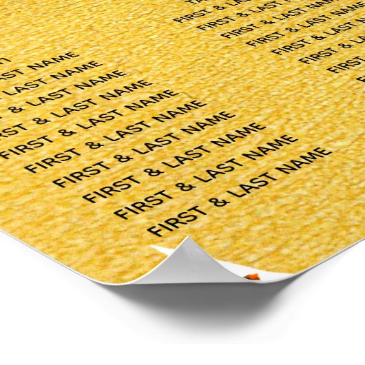 Golden Snowflake Tableau des sièges Mariages de No (Coin)