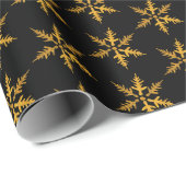 Golden Snowflakes Cadeaupapier (Rol Hoek)