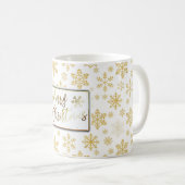 Golden Snowflakes Christmas Mug (Devant droit)