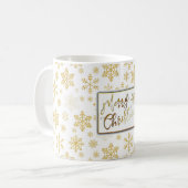 Golden Snowflakes Christmas Mug (Devant gauche)
