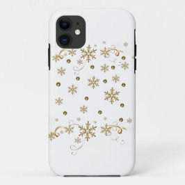 Golden Snowflakes design iPhone 11 Hoesje