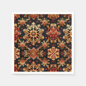 Golden Snowflakes Elegant Winter feestdagen Design Servet (Voorkant)