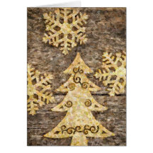 Golden Snowflakes en kerstbomen