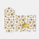 Golden Snowflakes feestelijke kerstbruiloft Bedankdoosjes (Uitgevouwen)