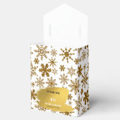 Golden Snowflakes feestelijke kerstbruiloft Bedankdoosjes (Geopend)