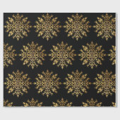 Golden Snowflakes - Kerst Schattige Cadeaupapier (Vlak)