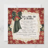 Golden Snowflakes - Uitnodiging voor kerstgedicht (Achterkant)