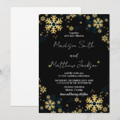 Golden Snows Wedding Invitations (Devant / Derrière)