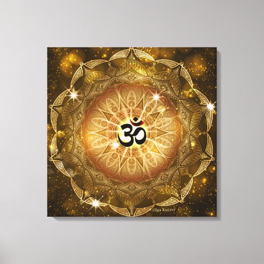 Golden Sound of Om Canvas Afdruk (Voorkant)
