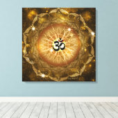 Golden Sound of Om Canvas Afdruk (Insitu (Houten vloer))