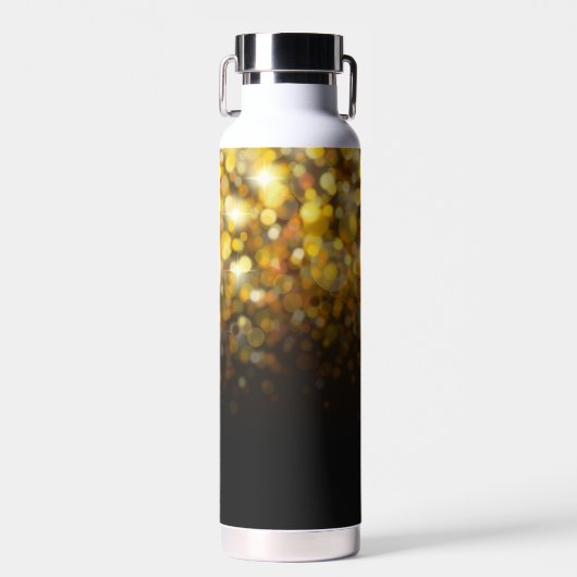 Golden Sparking Bokeh Stars Beauful Waterfles (Voorkant)