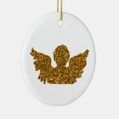 Golden Sparking kerstengel Keramisch Ornament (Rechts)