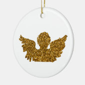 Golden Sparking kerstengel Keramisch Ornament (Links)