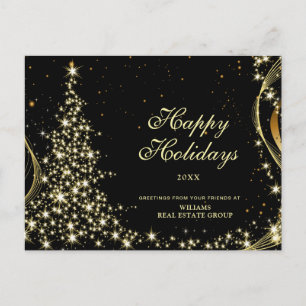 Golden Sparkle kerststars Corporate Greeting Briefkaart